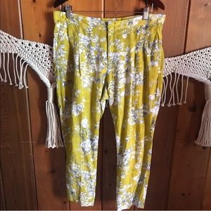 Anthropologie Elevenses Floral Mindoro Ankle Pants